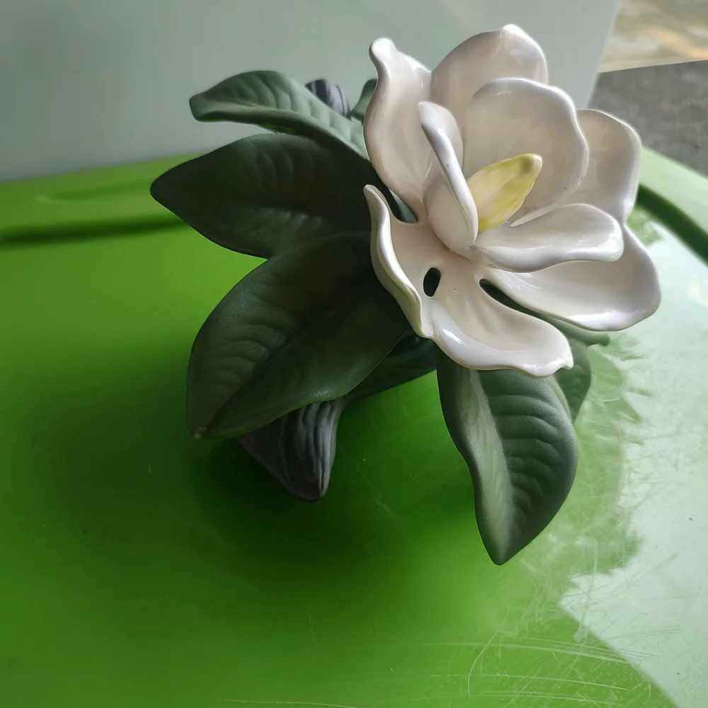 Elegant White Ceramic Flower Accent